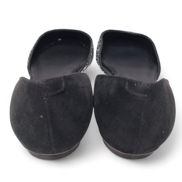 Viajiyu Metallic Glitter Flats Women's Pointed Toe Open Side Italian Evening 6.5 - Picture 5 of 9